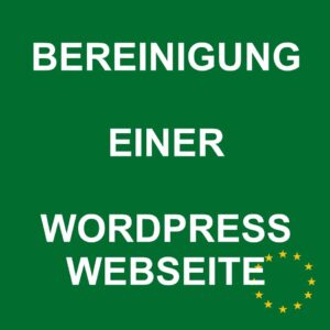 Bereinigung einer WordPress-Webseite