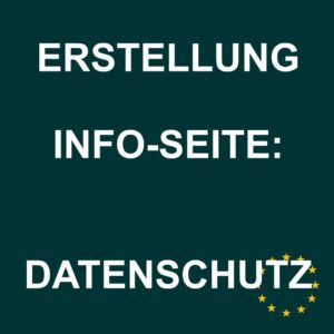 Erstellung einer Info-Seite mit Datenschutzrichtlinie