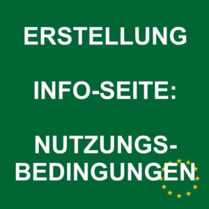 Erstellung einer Info-Seite mit Nutzungsbedingungen