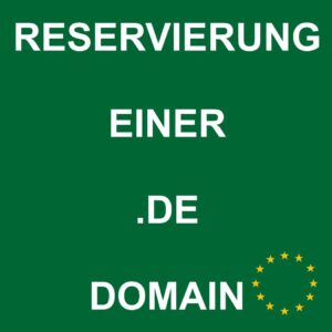 Reservierung einer .de-Internet-Domain